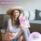 Cat Diary With Lock  Gift For 6 7 8 Year Old Girl  Secret Diary Journal Notebook