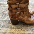 Born Women s Boots Knee High Brown Distressed Leather 2 Buckle Women s Size 8 5