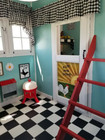 Black   White Checkered Flooring Sheet Vinyl Rolls For Kitchen  Garage  Trailers