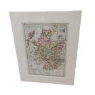 Original 1871 Antique Map Of Scotland  stuart Period  7   X 9   Mount