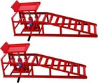 Hydraulic Car Ramps 6t 12000lbs Low Profile Heavy Duty Truck Car Lift Red 2 Pack