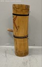 Vintage Hand Painted Bamboo Tongue Drum Slit Percussion Instrument Fish Parrot
