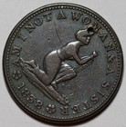 1838 Hard Times Token - Am I Not A Woman   A Sister - Holed
