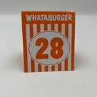 Whataburger Texas Restaurant Collectible Orange White 3  X 3 5  Table Tent  28