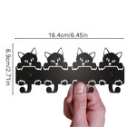 Black Cat Metal Keychain