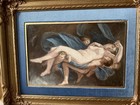 19th C  Psyche   Zephyrus Painting French Romantic Mythology Antique