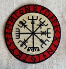 Viking Compass Patch Vegvisir Iron-on Embroidered Icelandic Norse Rune - Fancy