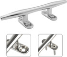 Boat Cleats 6 Inch - 316 Stainless Steel Dock Cleats Open Base Boat Dock Cleats