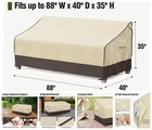 88in Outdoor Couch Cover Waterproof Patio Furniture Covers  3-seater Patio Sofa