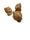 Russ Berrie Patchwork Ceramic Baby Bear Cubs Vintage Figurine Collectible 2  