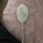 Vtg R  Blackinton Sterling Silver Vanity Mirror hair Brush  Comb Monogrammed -