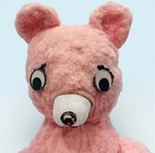 Vintage Googly Eyes Rubber Nosed 15  Pink Teddy Bear Plush Stuffed Animal