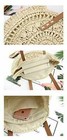 Beach Bag Straw Natural Chic Large Round Bohemian Shoulder Hand Bag -khaki