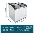 29  Commercial Ice Cream Freezer Glass Top Chest Freezer Display Case 4 6 Cu ft