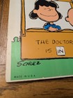 1952 Playskool Wood Puzzle schulz Peanuts  Charlie Brown  Lucy Doctor