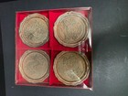 1984 New Orleans Worlds Fair Metal Coasters Boxed Set Of 4 Louisiana World Expos