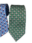 Lot Of 3x Vineyard Vines Christmas Ties Santa Claus Reindeers 100  Silk