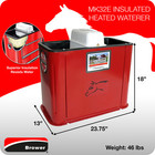 Brower Mk32e 18 Inch Insulated Steel Electric Heated Livestock Waterer  Red