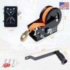 3500lbs Heavy Duty Boat Trailer Winch With 32ft Strap  2-way Ratchet  4 1 8 1 Ge