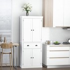 72 5  Kitchen Pantry Cabinet  Traditional Freestanding Storage Cabinet With 4   