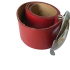Better Belts Women s Leather Belt S Wide Red Sculptural Silver Buckle Y2k 1133