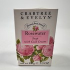 Crabtree   Evelyn Rosewater Soap With Cold Cream New In Box 3 5 Oz  Discontinued
