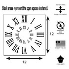 2 Sizes In 1 Roman Numerals Clock Faces Stencil Time numbers vintage shabby