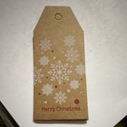 10 Kraft Paper Christmas Loose Gift Tags Brown Red White Santa Reindeer