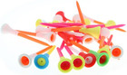 Rubber Cushion Top Plastic Golf Tees Mixed Colors Pack Of 50pcs  3-1 4 