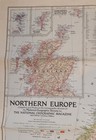 Vtg Nat Geo Foldout Maps  Europe  Mexico  Central America   More  Lot Of 8