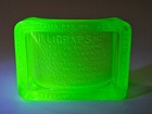 Antique  1930s  Lillicraps Hone   Uranium Glass   Glass Razor Blade Sharpener