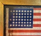 Rare Circa 1896 Antique 45 Star American Parade Flag Folk Art Post Civil War