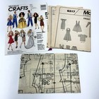 Uncut Mccalls Crafts 6317 Fashion Doll Wardrobe Pattern 11 5 Inch Barbie Ken Etc