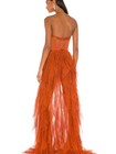 Nwt For Love   Lemons Strapless Bustier Dress Gown In Rust Sz Large