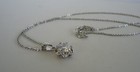 925 Sterling Silver  Designers Pendant Necklace W  2  Ct Lab Created Diamonds