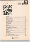Sheet Music Book Folk Song Sing Organ 29 Songs 1962