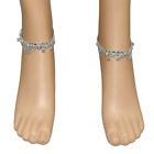 Women Anklet Silver Plated Payal Traditional Fashion Bracelet Chain Foot Jewelry