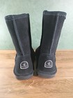 Bearpaw Emma Shearling Black Lined Suede Mid Snow Boot Women s Size 10