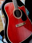 Takamine Fp325srca Acoustic-electric Guitar Trans Red Mij 1992 - Very Rare 