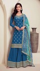 Bollywood Indian Pakistani Party Suit Salwar Chinon Kameez Ethnic Designer Gown