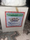 Vintage Christmas Around The World Musical Skating Bear W original Box Working