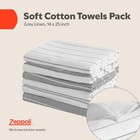 Classic Kitchen Towels - 6 Pack 100  Natural Cotton Towel Set  Reusable Wash    
