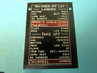 Snj Check Off List Wwii Aircraft Collectible Data Plate Warbird Nos B30700-251