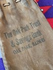Vintage The Oak Park Trust   Savings Bank Oak Park  Il Canvas Bank Bag Chicago