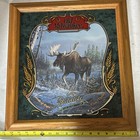 Old Milwaukee Wildlife Series Ii Moose Framed Beer Mirror Breweriana