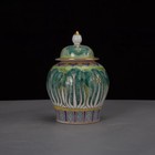 Chinese Qing Qianlong Famille Rose Porcelain Pot Cabbage Pattern Tea Caddy 6 1 