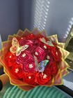 Ramo Buch  n  De Rosas Eternas De 19  En Color Vino Rojo Ideal Para Cumplea  os 