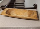 Vtg Large Primitive Hand Carved Bread Dough Bowl Farmhouse Trencher 32 5 