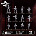 Chembirds     Sci-fi Punk Gang Of 12 Soldiers - Unpainted Unassembled Resin Minis