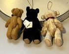 Lot Of 3 Miniature 3    Jointed Teddy Bears Figures 